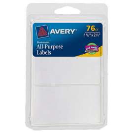 76CT WHT Rect Label