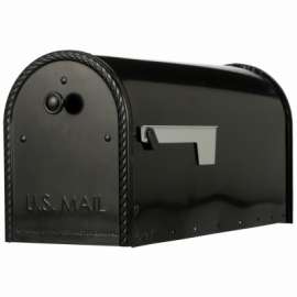 LG BLK Post MNT Mailbox