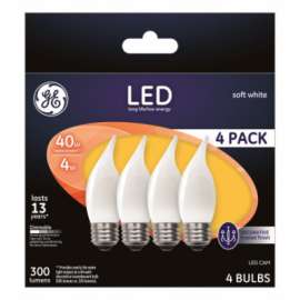 GE 4PK 3.5W Fros Bulb