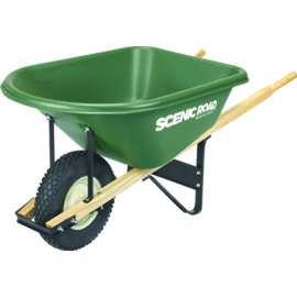 6CUFT GRN Wheelbarrow