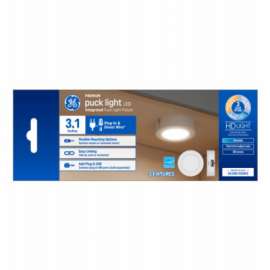GE 3PK WHT Puck Light
