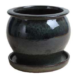 8" Drip GRN Studio Pot
