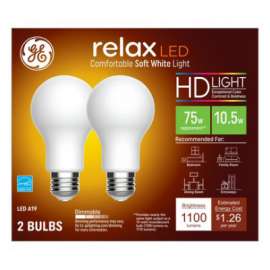 GE 2PK 10.5W 1Nat Bulb