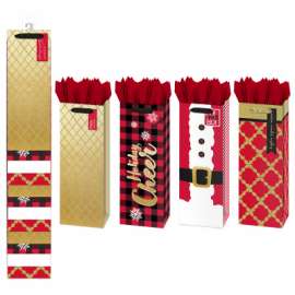 Festive Bottle Gift Bag