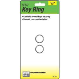 2PK 1/2" Split Key Ring