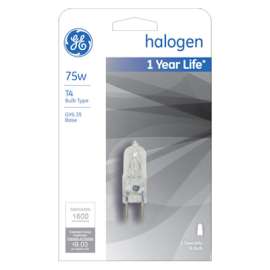 GE 75W T4 QTZ Halo Lamp