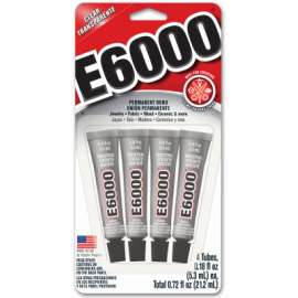 4PK.18OZ E6000 Adhesive