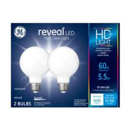 GE2PK 5.5W WHT G25 Bulb