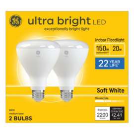 GE 2PK 20W BR30 Bulb