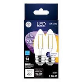 GE 2PK 2.5W SW BM Bulb