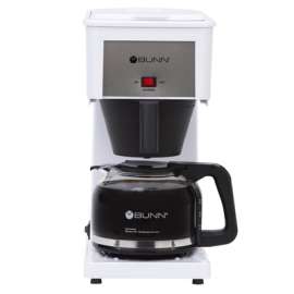 BUNN - GR Speed Brew Classic White 10-Cup Single Serve Home Coffee Maker with Glass Carafe