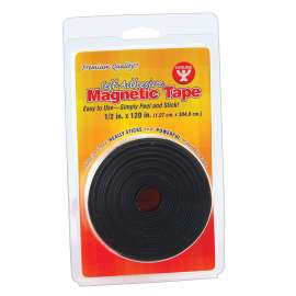 Self-Adhesive Magnetic Tape Roll, 1/2" x 120", Pack of 6