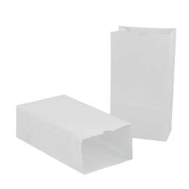 Large White Paper Bags, 100 Per Pack, 2 Packs
