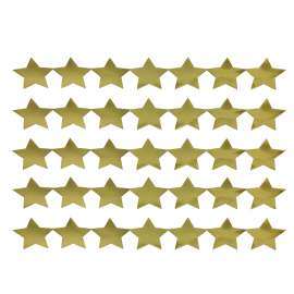 Sticker Strips, 5 Strips of Gold Stars