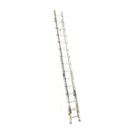 Werner Equalizer 28 ft. H Aluminum Telescoping Extension Ladder Type II 225 lb. capacity 14-28 ft.