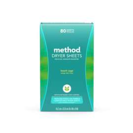 Method Beach Sage Scent Dryer Sheets Sheets 80 pk