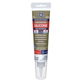 GE Advanced Clear Silicone 2 Kitchen and Bath Caulk Sealant 2.8 oz