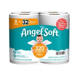 Angel Soft Toilet Paper 8 Rolls 320 sheet 270.2 sq ft