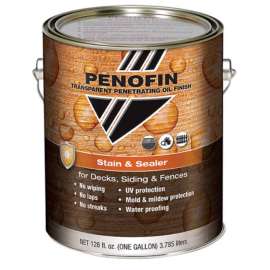 Penofin Semi-Transparent Matte Ebony Oil-Based Alkyd-Oil Stain and Sealer 1 gal