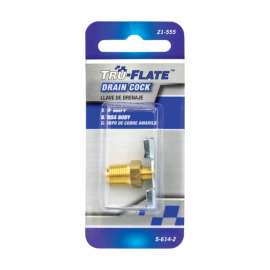 Tru-Flate Brass/Steel Drain Cock 1/8 in. Male 1 pc
