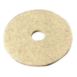 3M Natural Blend 17 in. D Non-Woven Natural/Polyester Fiber Floor Polishing Pad Tan