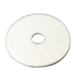 3M 24 in. D Non-Woven Natural/Polyester Fiber Floor Polishing Pad White