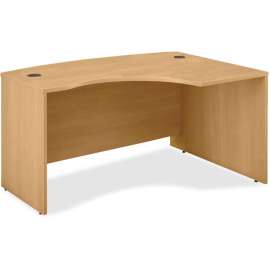 Bush Business Furniture Series C60W x 43D Right Hand L-Bow Desk Shell in Light Oak