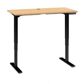 Bush Business Furniture 48W x 24D Height Adjustable Standing Desk Natural Maple