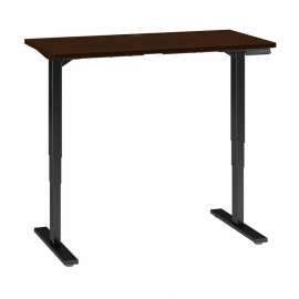 Bush Business Furniture 48W x 24D Height Adjustable Standing Desk Mocha Cherry