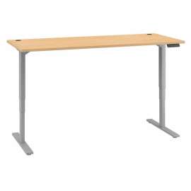 Bush Business Furniture 72W x 30D Height Adjustable Standing Desk Natural Maple