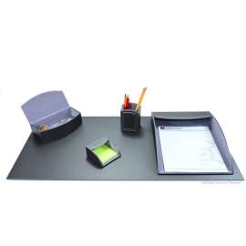 Dacasso 5-piece Home/Office Leather Desk Accessory Set