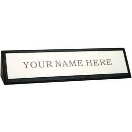 Dacasso Classic Leather Nameplate Holder