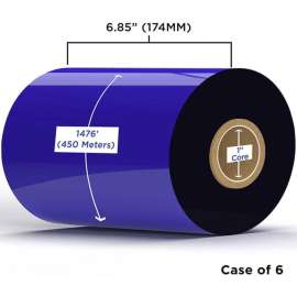 Clover Technologies Thermal Transfer Ribbon - Alternative for Zebra 05555BK17445 - Black - 1 Carton