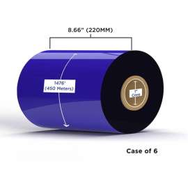 Clover Technologies Thermal Transfer Ribbon - Alternative for Zebra 05555BK22045 - Black - 1 Carton