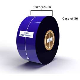 Clover Technologies Thermal Transfer Ribbon - Alternative for Zebra 05555BK04045 - Black - 1 Carton