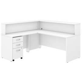 Bush Business Furniture Studio C White Laminate Desking