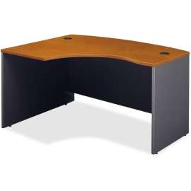 Bush Business Furniture Series C60W x 43D Left Hand L-Bow Desk Shell in Natural Cherry