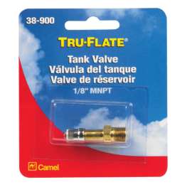 Tru-Flate Brass Tank Valve 1/8 in. Male 1 pc