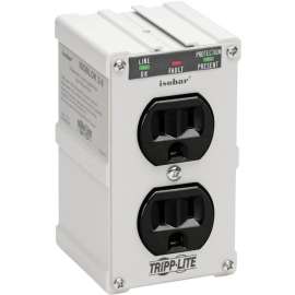 Tripp Lite Isobar Surge Protector Wallmount Direct Plug In 2 Outlet 1410 J, Receptacles: 2 x NEMA 5-15R, 1410J