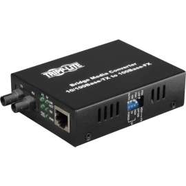 Tripp Lite Fiber Optic 10/100BaseT to 100BaseFX-ST Multimode Media Converter 2km 1310nm, 1 x RJ-45 , 1 x ST Duplex, 10/100Base-TX, 100Base-FX