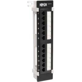 Tripp Lite 12-Port Cat6 Wall Mount Vertical 110 Patch Panel RJ45 TAA GSA - 12 x RJ-45