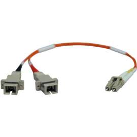 Tripp Lite 0.3M Duplex Multimode Fiber Optic 62.5/125 Adapter LC/SC M/F 1ft 1' 0.3 Meter, (LC-SC M/F) 0.3M (1-ft.)