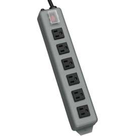 Tripp Lite Waber Power Strip 6-Outlet Industrial Right Angle 5-15R 15ft Crd, NEMA 5-15P, 6 NEMA 5-15R, 15ft Input