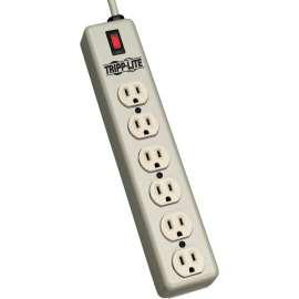 Tripp Lite Waber Power Strip Industrial 6-Outlet 5-15R 5-15P 15ft Cord, NEMA 5-15P, 6 NEMA 5-15R, 15ft