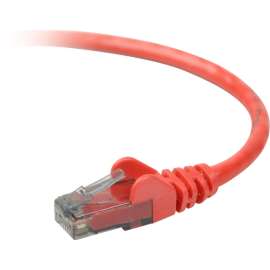 Belkin Cat. 6 UTP Patch Cable, RJ-45 Male, RJ-45 Male, 25ft, Red