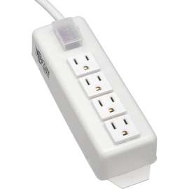 Tripp Lite Power Strip 120V 5-15R 4 Outlet Metal 6' Cord 5-15P, NEMA 5-15P, 4 NEMA 5-15R, 6ft