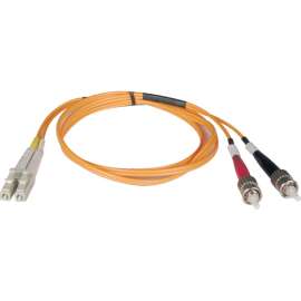 Tripp Lite 1M Duplex Multimode 50/125 Fiber Optic Patch Cable LC/ST 3' 3ft 1 Meter, LC Male, ST Male, 3.28ft, Orange