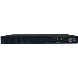 Tripp Lite PDU Switched ATS 120V 20A 5-15/20R 16 Outlet L5-20P Horizontal TAA, 16 x NEMA 5-15/20R, 2.4kVA, 1U Rack-mountable