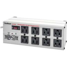 Tripp Lite Isobar 8-Outlet Surge Protector 25 ft. Cord with Right-Angle Plug 3840 Joules Diagnostic LEDs Metal Housing, Receptacles: 8 x NEMA 5-15R, 3840J
