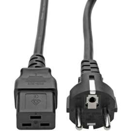 Tripp Lite 8ft 2-Prong Computer Power Cord European Cable C19 to SCHUKO CEE 7/7 Plug 16A 8', Cord, 10A (IEC-320-C19 to SCHUKO CEE 7/7) 8-ft."